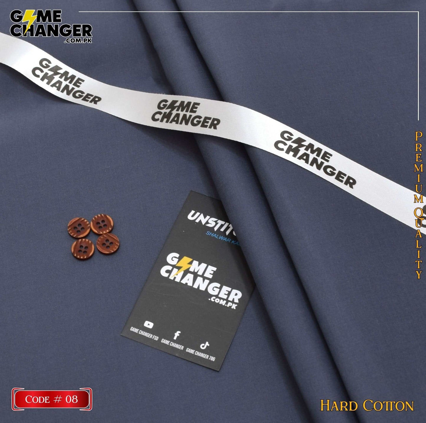 Alkaram Hard Cotton – Premium Unstitched Fabric for Men