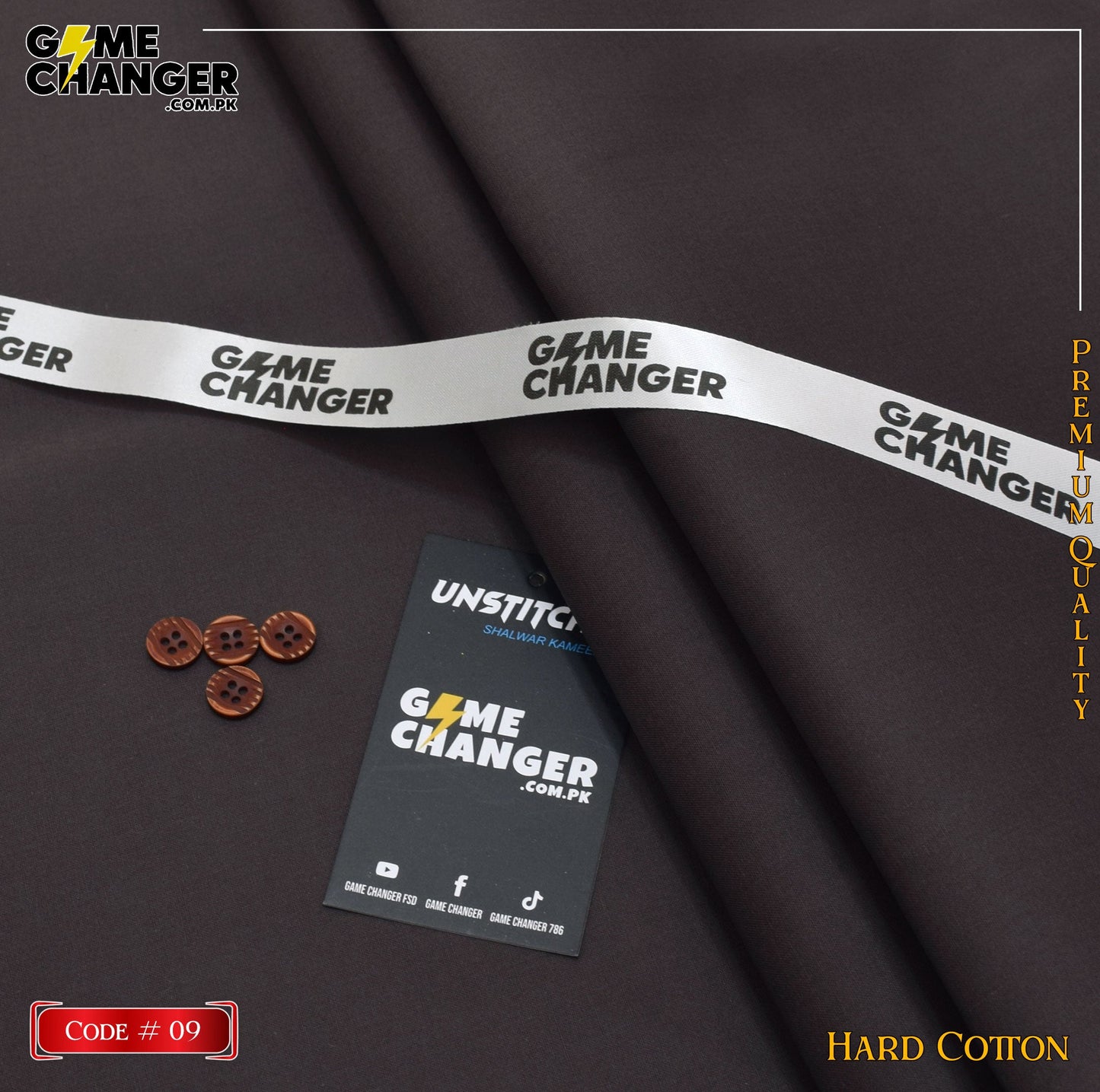 Alkaram Hard Cotton – Premium Unstitched Fabric for Men