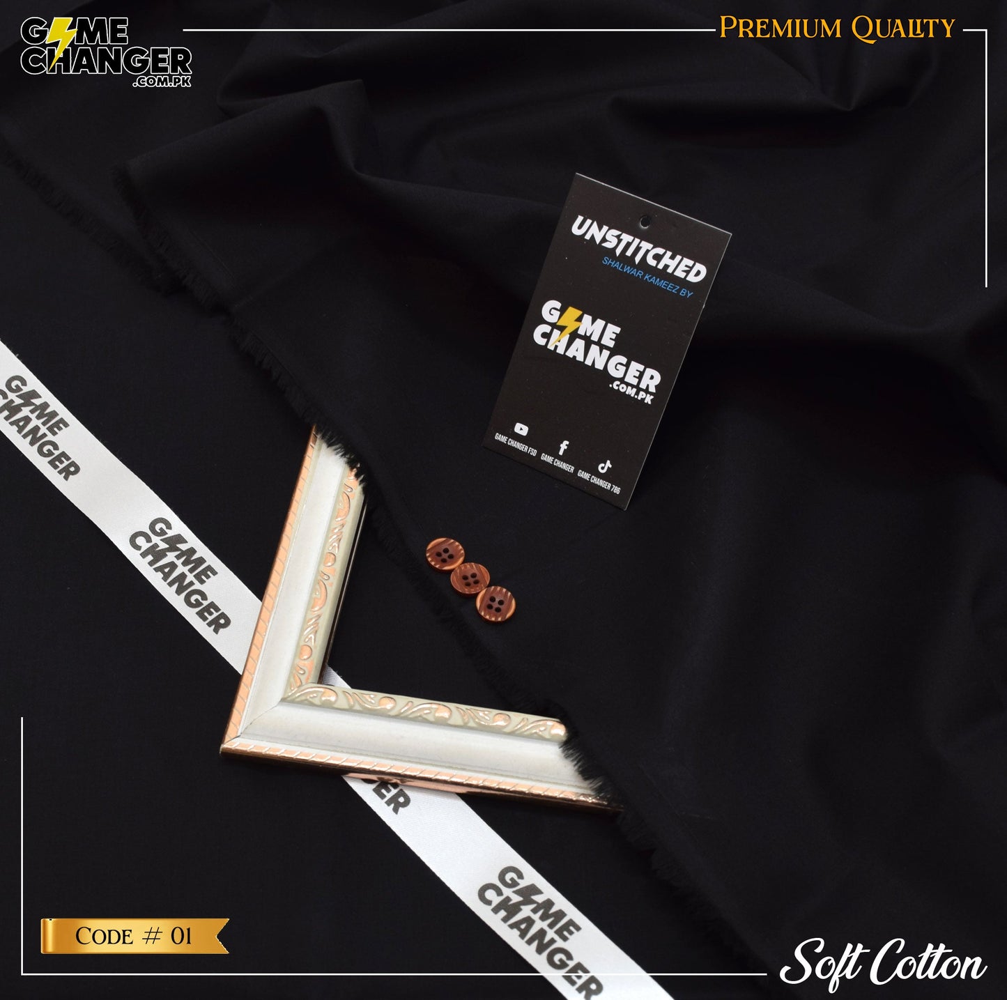 Nova Gold Soft Cotton – Premium Unstitched Cotton for Men