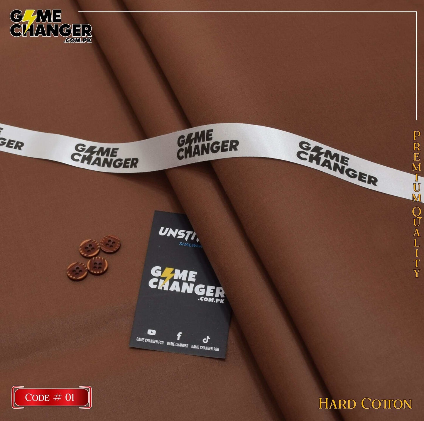 Alkaram Hard Cotton – Premium Unstitched Fabric for Men