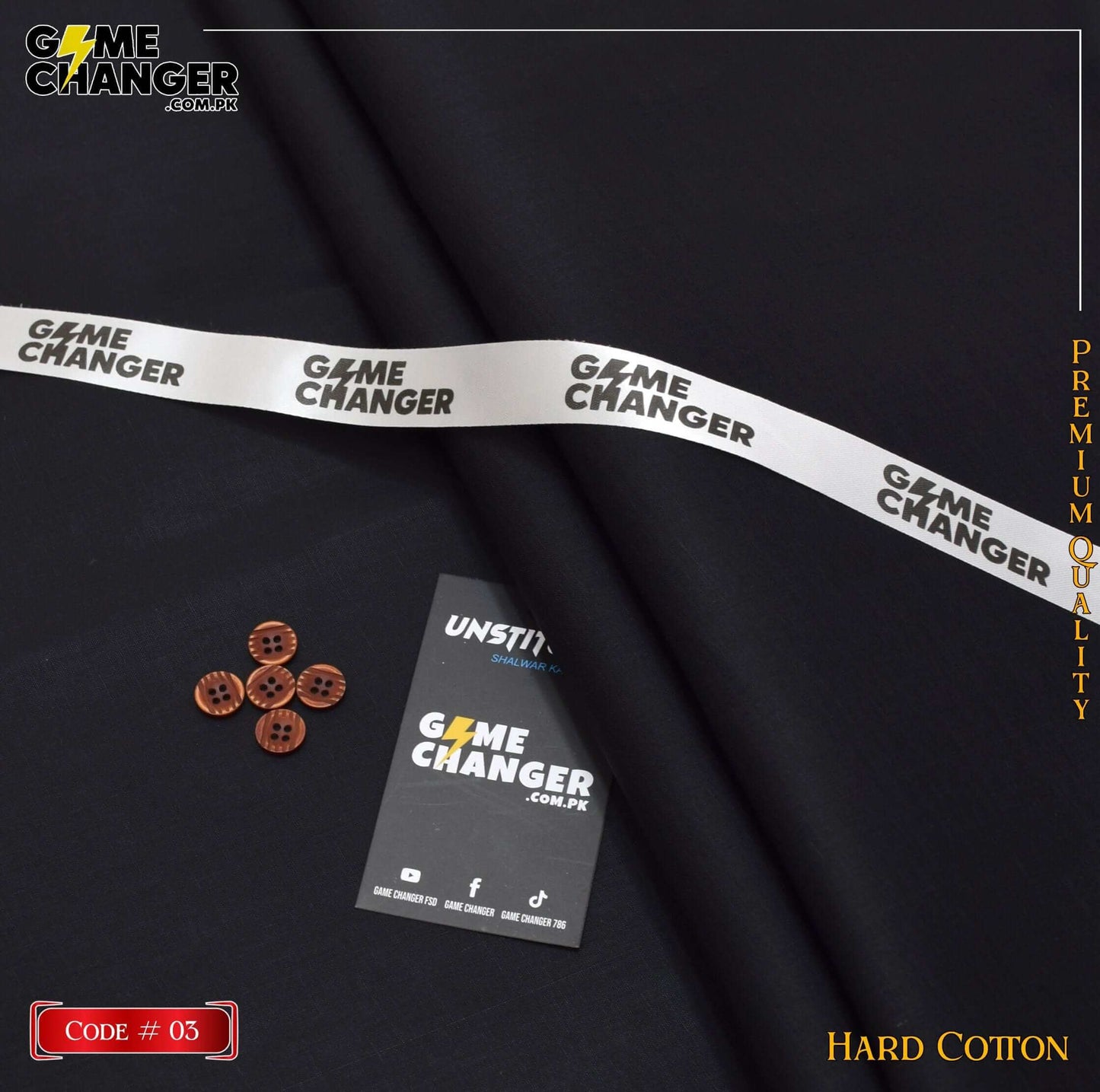 Alkaram Hard Cotton – Premium Unstitched Fabric for Men