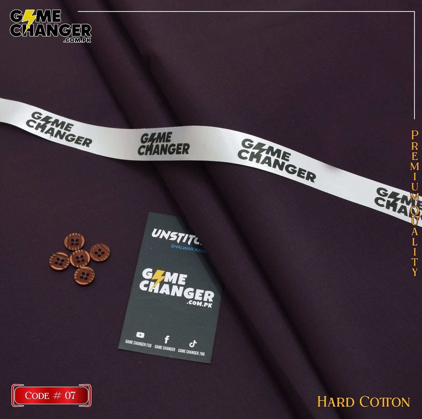 Alkaram Hard Cotton – Premium Unstitched Fabric for Men